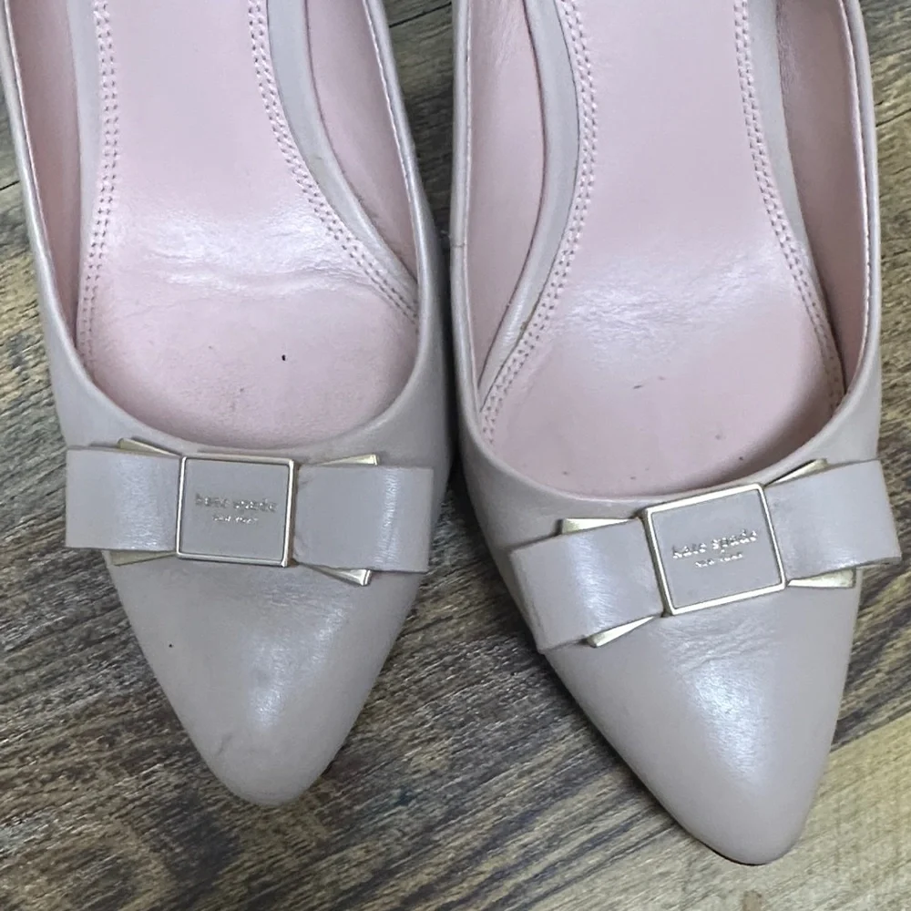 Kate Spade Nude Bow Slingback Heels - Picture 5 of 5